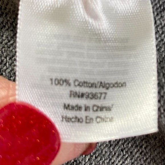 St. John’s Bay Women’s Gray Cotton Ribbed Open Front Knit Cardigan M - Office - Picture 4 of 9